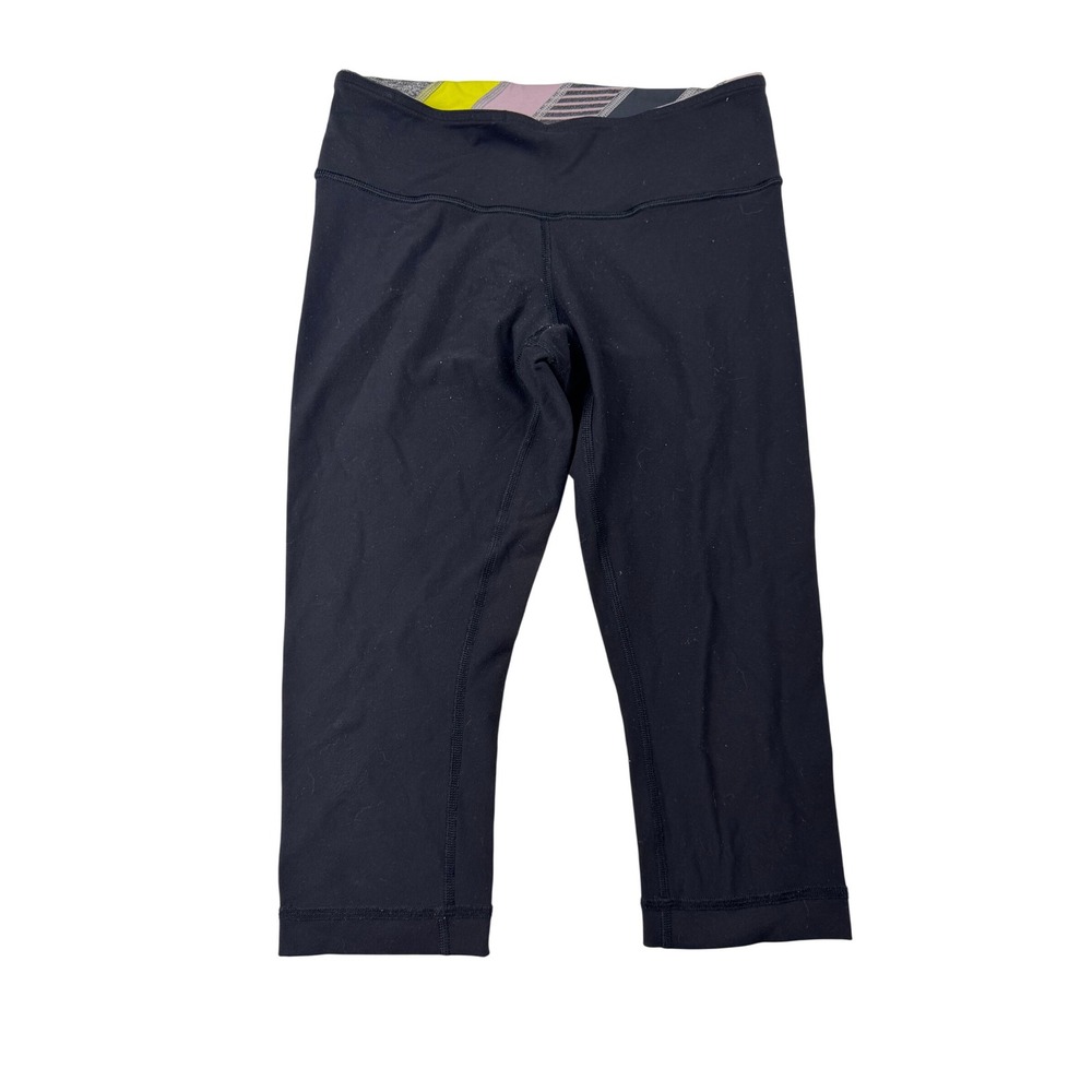 Lululemon Black 18" Crop‎ Yoga Pants Womens Size 6